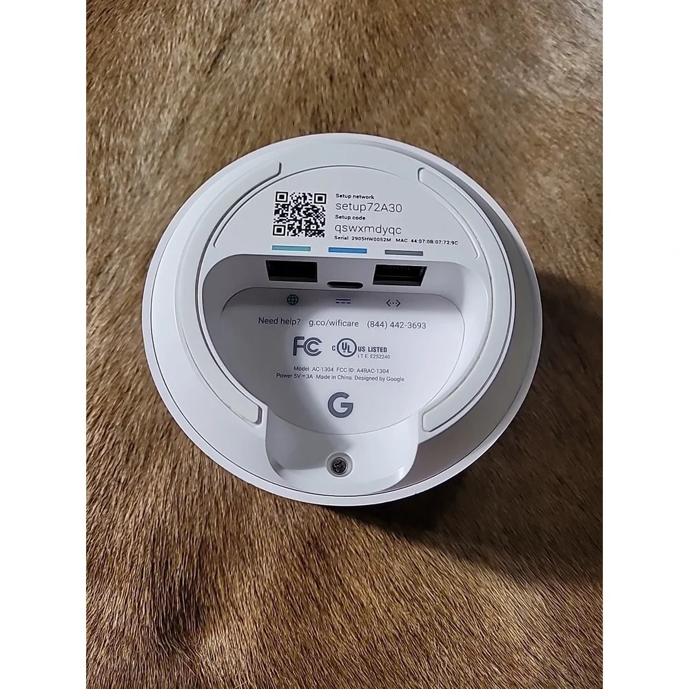Google WiFi Model AC-1304 Mesh Wi-Fi - Router - Extender - Point F7050